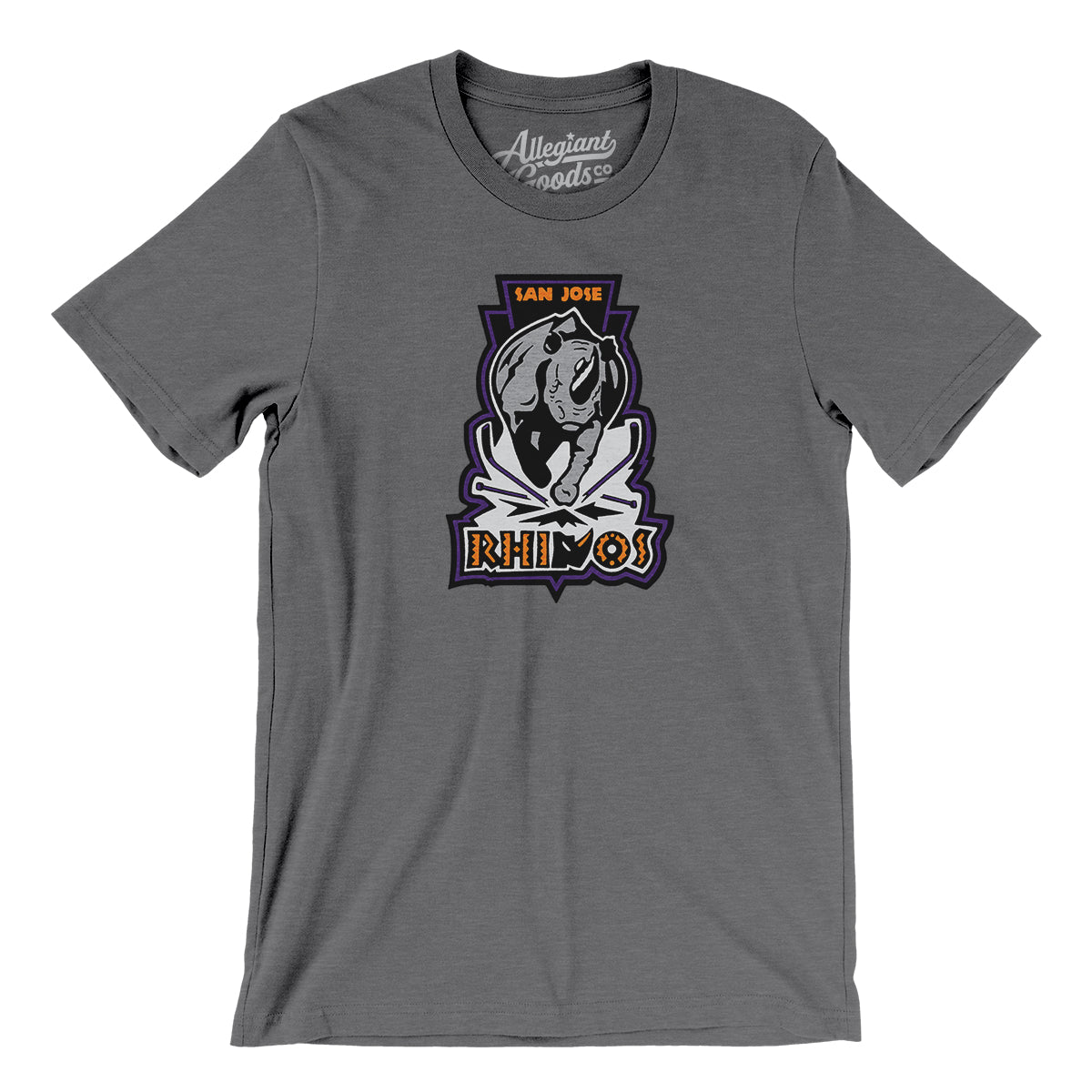 San Jose Rhinos Roller Hockey Men/Unisex TShirt Allegiant Goods Co.