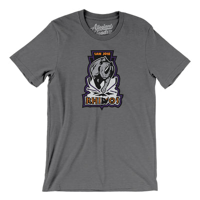 San Jose Rhinos Roller Hockey Men/Unisex T-Shirt-Deep Heather-Allegiant Goods Co. Vintage Sports Apparel