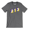Los Angeles 213 Area Code Men/Unisex T-Shirt-Deep Heather-Allegiant Goods Co. Vintage Sports Apparel