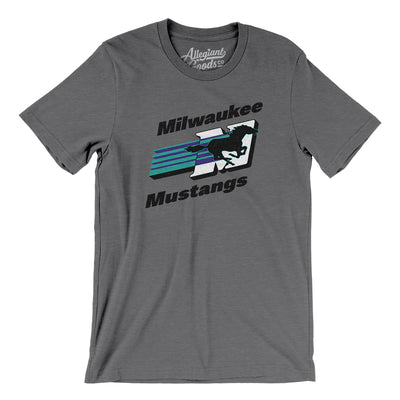 Milwaukee Mustangs Arena Football Men/Unisex T-Shirt-Deep Heather-Allegiant Goods Co. Vintage Sports Apparel