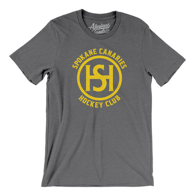 Spokane Canaries Hockey Men/Unisex T-Shirt-Deep Heather-Allegiant Goods Co. Vintage Sports Apparel