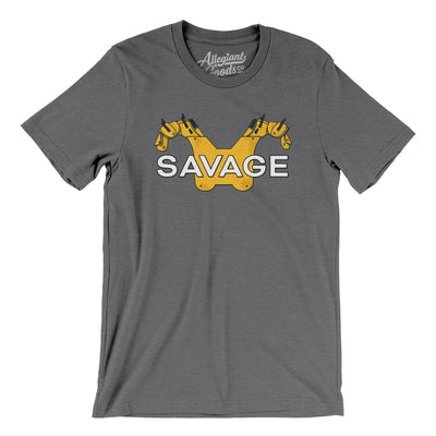 Savage Pads Men/Unisex T-Shirt-Deep Heather-Allegiant Goods Co. Vintage Sports Apparel