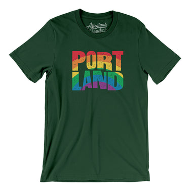 Portland Oregon Pride Men/Unisex T-Shirt-Allegiant Goods Co. Vintage Sports Apparel