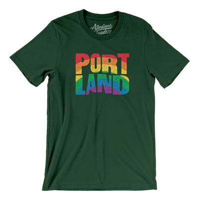 Portland Oregon Pride Men/Unisex T-Shirt-Forest-Allegiant Goods Co. Vintage Sports Apparel