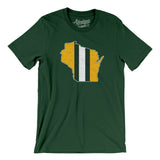 Wisconsin Helmet Stripes Men/Unisex T-Shirt-Allegiant Goods Co. Vintage Sports Apparel