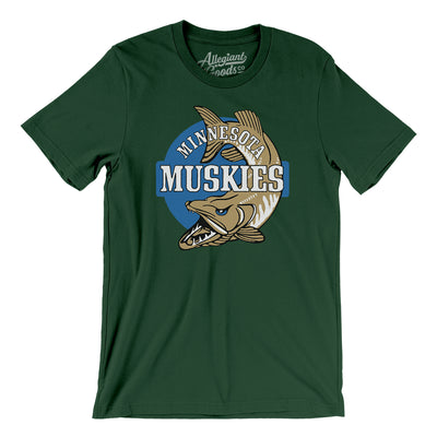 Minnesota Muskies Basketball Men/Unisex T-Shirt-Forest-Allegiant Goods Co. Vintage Sports Apparel