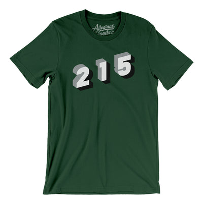 Philadelphia 215 Area Code Men/Unisex T-Shirt-Forest-Allegiant Goods Co. Vintage Sports Apparel
