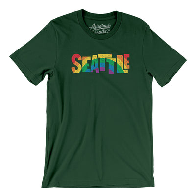 Seattle Washington Pride Men/Unisex T-Shirt-Forest-Allegiant Goods Co. Vintage Sports Apparel