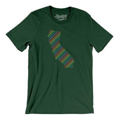 California Pride State Men/Unisex T-Shirt-Forest-Allegiant Goods Co. Vintage Sports Apparel