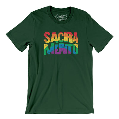 Sacramento California Pride Men/Unisex T-Shirt-Forest-Allegiant Goods Co. Vintage Sports Apparel