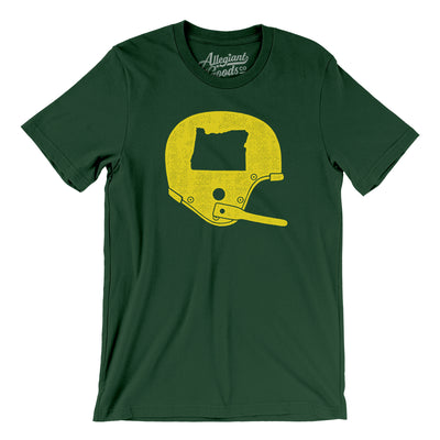 Oregon Vintage Football Helmet Men/Unisex T-Shirt-Forest-Allegiant Goods Co. Vintage Sports Apparel