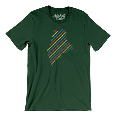 Maine Pride State Men/Unisex T-Shirt-Forest-Allegiant Goods Co. Vintage Sports Apparel