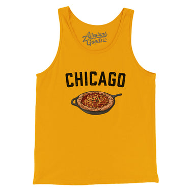 Chicago Style Deep Dish Pizza Men/Unisex Tank Top-Allegiant Goods Co. Vintage Sports Apparel