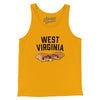 West Virginia Pepperoni Roll Men/Unisex Tank Top-Gold-Allegiant Goods Co. Vintage Sports Apparel