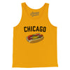 Chicago Style Hot Dog Men/Unisex Tank Top-Gold-Allegiant Goods Co. Vintage Sports Apparel