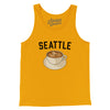 Seattle Coffee Men/Unisex Tank Top-Gold-Allegiant Goods Co. Vintage Sports Apparel
