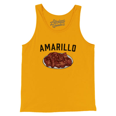Amarillo Steak Men/Unisex Tank Top-Gold-Allegiant Goods Co. Vintage Sports Apparel