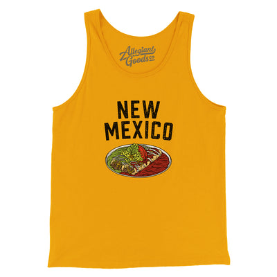New Mexico Christmas Enchiladas Men/Unisex Tank Top-Gold-Allegiant Goods Co. Vintage Sports Apparel