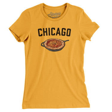Chicago Style Deep Dish Pizza Women's T-Shirt-Allegiant Goods Co. Vintage Sports Apparel