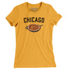 Chicago Style Deep Dish Pizza Women's T-Shirt-Gold-Allegiant Goods Co. Vintage Sports Apparel