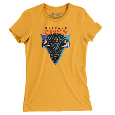 Buffalo Stampede Roller Hockey Women's T-Shirt-Allegiant Goods Co. Vintage Sports Apparel