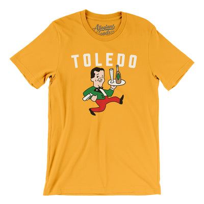 Toledo Buckeyes Hockey Men/Unisex T-Shirt-Gold-Allegiant Goods Co. Vintage Sports Apparel