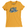 Albany Attack Lacrosse Women's T-Shirt-Gold-Allegiant Goods Co. Vintage Sports Apparel