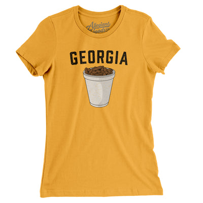 Georgia Boiled Peanuts Women's T-Shirt-Gold-Allegiant Goods Co. Vintage Sports Apparel