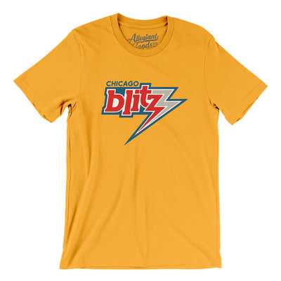Chicago Blitz Football Men/Unisex T-Shirt-Gold-Allegiant Goods Co. Vintage Sports Apparel