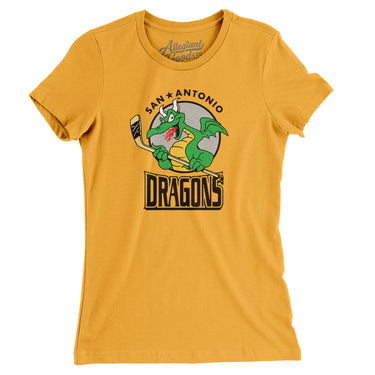 San Antonio Dragons Hockey Women's T-Shirt-Allegiant Goods Co. Vintage Sports Apparel