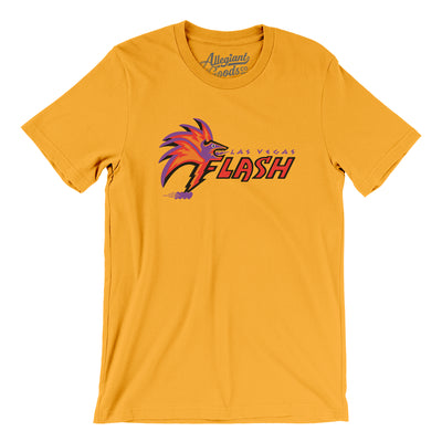 Las Vegas Flash Roller Hockey Men/Unisex T-Shirt-Gold-Allegiant Goods Co. Vintage Sports Apparel