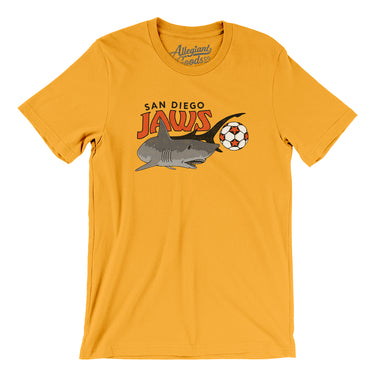 San Diego Jaws Soccer Men/Unisex T-Shirt-Allegiant Goods Co. Vintage Sports Apparel