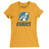 Oakland Invaders Football Women's T-Shirt-Gold-Allegiant Goods Co. Vintage Sports Apparel