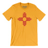 New Mexico State Flag Men/Unisex T-Shirt-Gold-Allegiant Goods Co. Vintage Sports Apparel