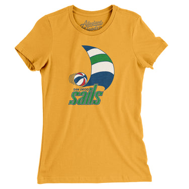 San Diego Sails Basketball Women's T-Shirt-Allegiant Goods Co. Vintage Sports Apparel