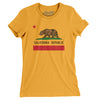 California State Flag Women's T-Shirt-Gold-Allegiant Goods Co. Vintage Sports Apparel