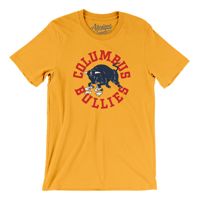 Columbus Bullies Football Men/Unisex T-Shirt-Gold-Allegiant Goods Co. Vintage Sports Apparel