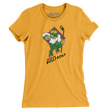 Anaheim Bullfrogs Roller Hockey Women's T-Shirt-Allegiant Goods Co. Vintage Sports Apparel