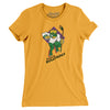 Anaheim Bullfrogs Roller Hockey Women's T-Shirt-Gold-Allegiant Goods Co. Vintage Sports Apparel
