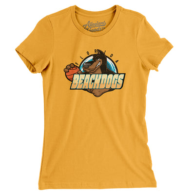 Florida Beachdogs Basketball Women's T-Shirt-Gold-Allegiant Goods Co. Vintage Sports Apparel