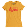 Philadelphia Blazers Hockey Women's T-Shirt-Gold-Allegiant Goods Co. Vintage Sports Apparel