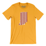 Indiana Hoosier Stripes Men/Unisex T-Shirt-Allegiant Goods Co. Vintage Sports Apparel