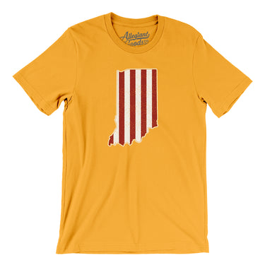 Indiana Hoosier Stripes Men/Unisex T-Shirt-Allegiant Goods Co. Vintage Sports Apparel
