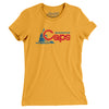 Washington Caps Defunct Basketball Women's T-Shirt-Gold-Allegiant Goods Co. Vintage Sports Apparel