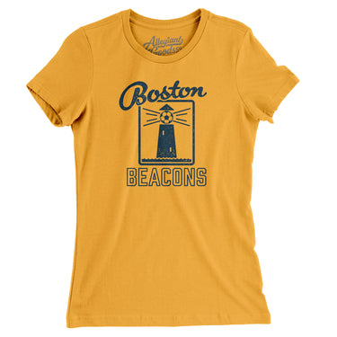 Boston Beacons Soccer Women's T-Shirt-Allegiant Goods Co. Vintage Sports Apparel
