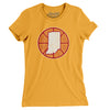 Indiana Basketball Women's T-Shirt-Gold-Allegiant Goods Co. Vintage Sports Apparel