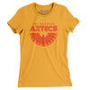 Los Angeles Aztecs Soccer Women's T-Shirt-Gold-Allegiant Goods Co. Vintage Sports Apparel