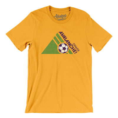 Denver Avalanche Soccer Men/Unisex T-Shirt-Gold-Allegiant Goods Co. Vintage Sports Apparel