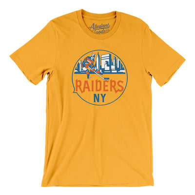 New York Raiders Hockey Men/Unisex T-Shirt-Gold-Allegiant Goods Co. Vintage Sports Apparel