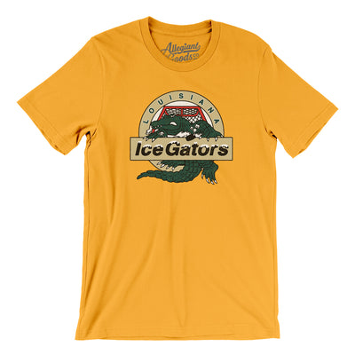 Louisiana Ice Gators Hockey Men/Unisex T-Shirt-Gold-Allegiant Goods Co. Vintage Sports Apparel